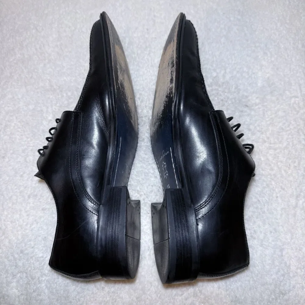 Kenneth Cole Reaction Shoes Mens 11.5M Get Busy Dress Oxford Black Leather